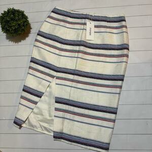 Piper NWT Blue White Striped Pencil Skirt Women’s Size 10